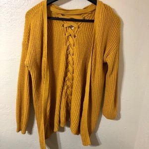 Knitted cardigan sweater